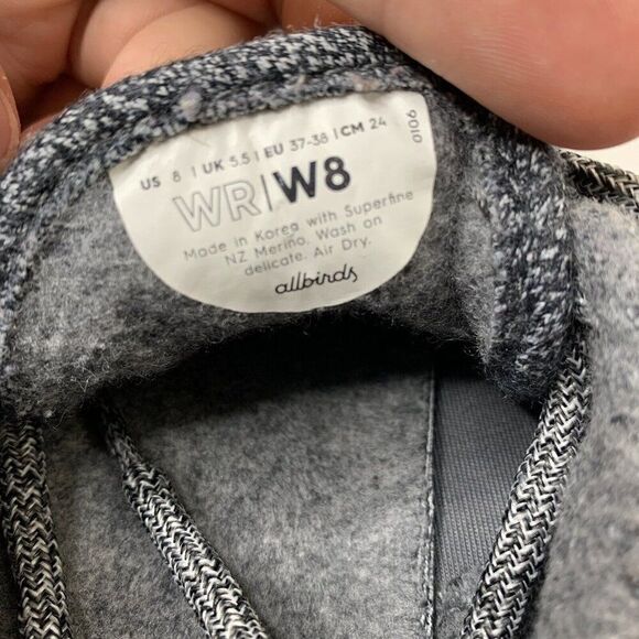 Allbirds Women's 8 WR Wool Runners Walking Running Shoes Gray - Picture 4 of 9